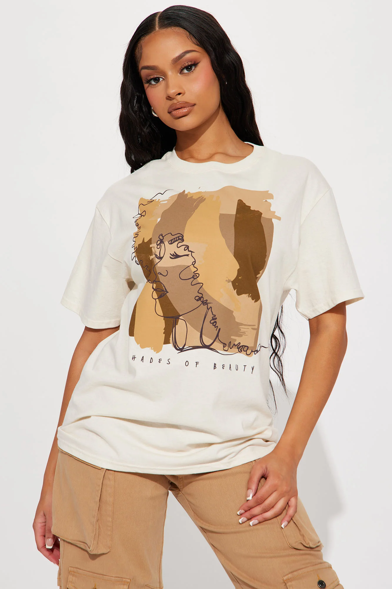 Shades Of Beauty Graphic Tee - Khaki