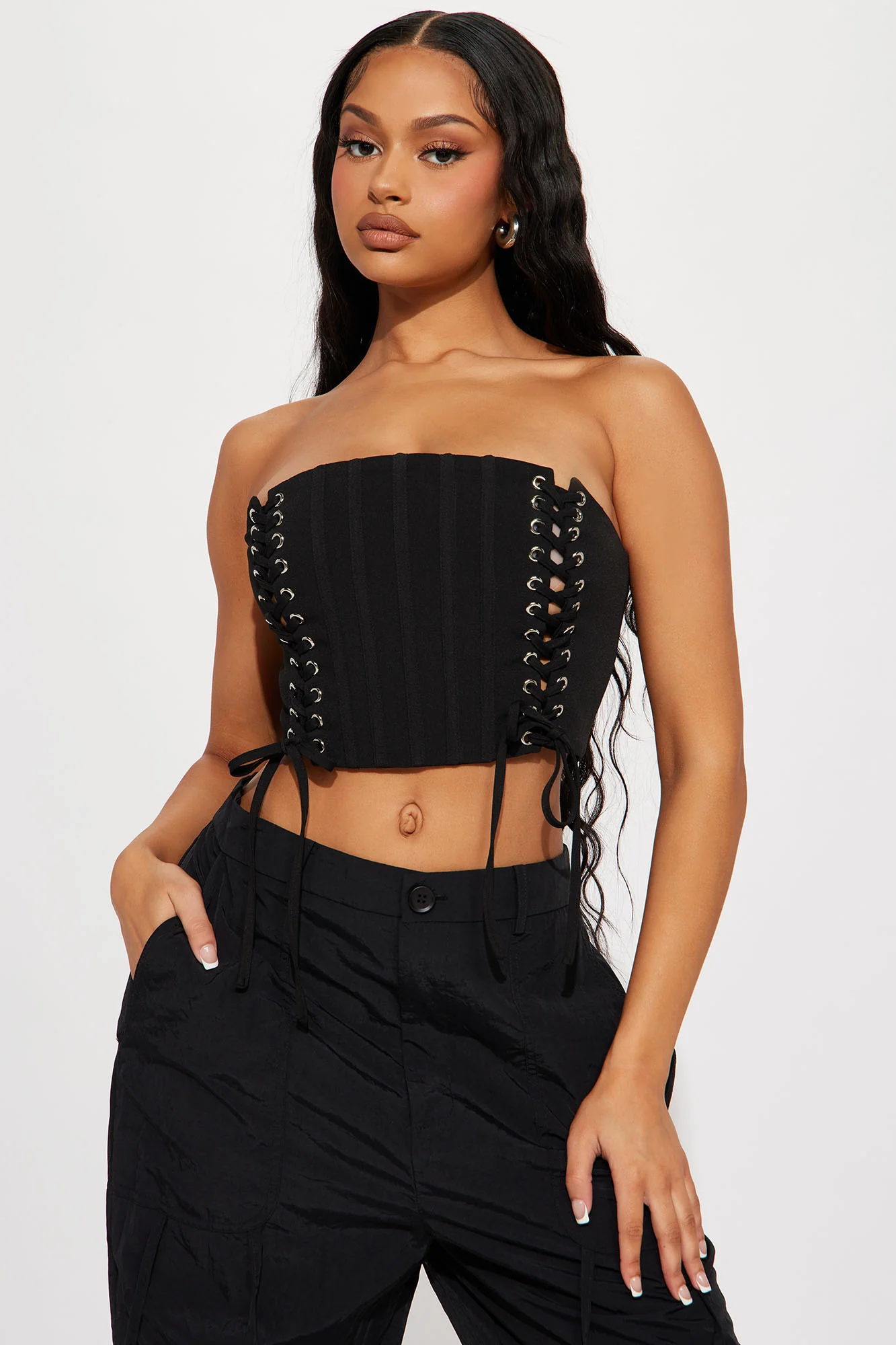 Aarti Corset Top - Black