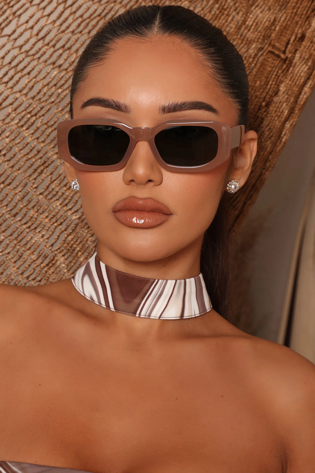 Spill The Tea Sunglasses - Beige