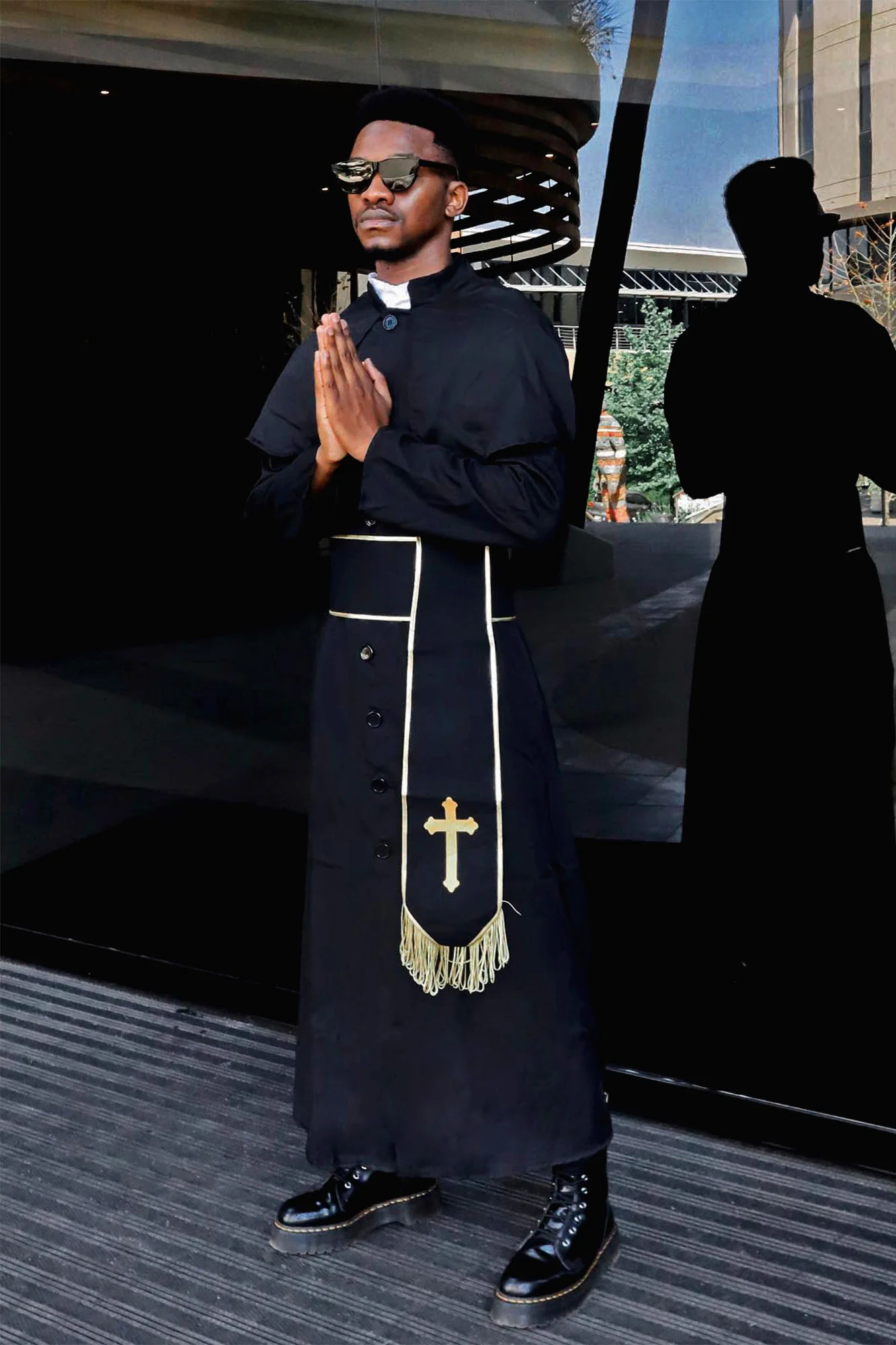 Priest 2 Piece Costume Set - Black