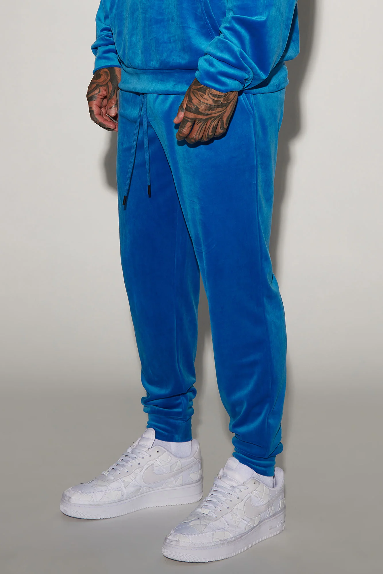 Mason Velour Jogger - Blue