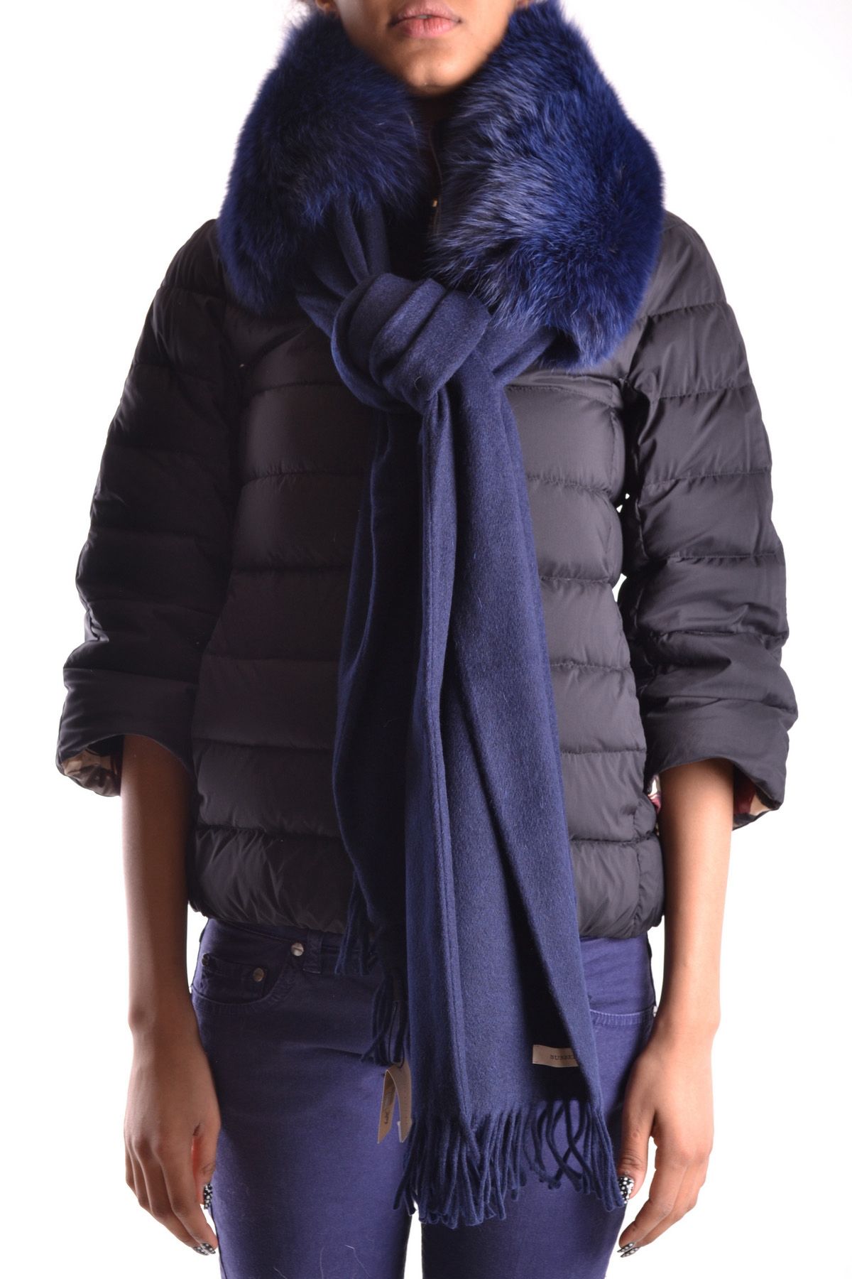 BURBERRY WOMEN'S 3999535 BLUE OTHER MATERIALS SCARF