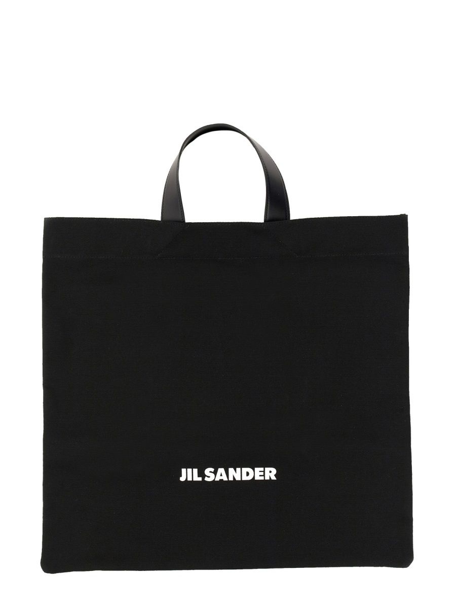 JIL SANDER MEN'S J25WC0005P4863001 BLACK COTTON SHOULDER BAG