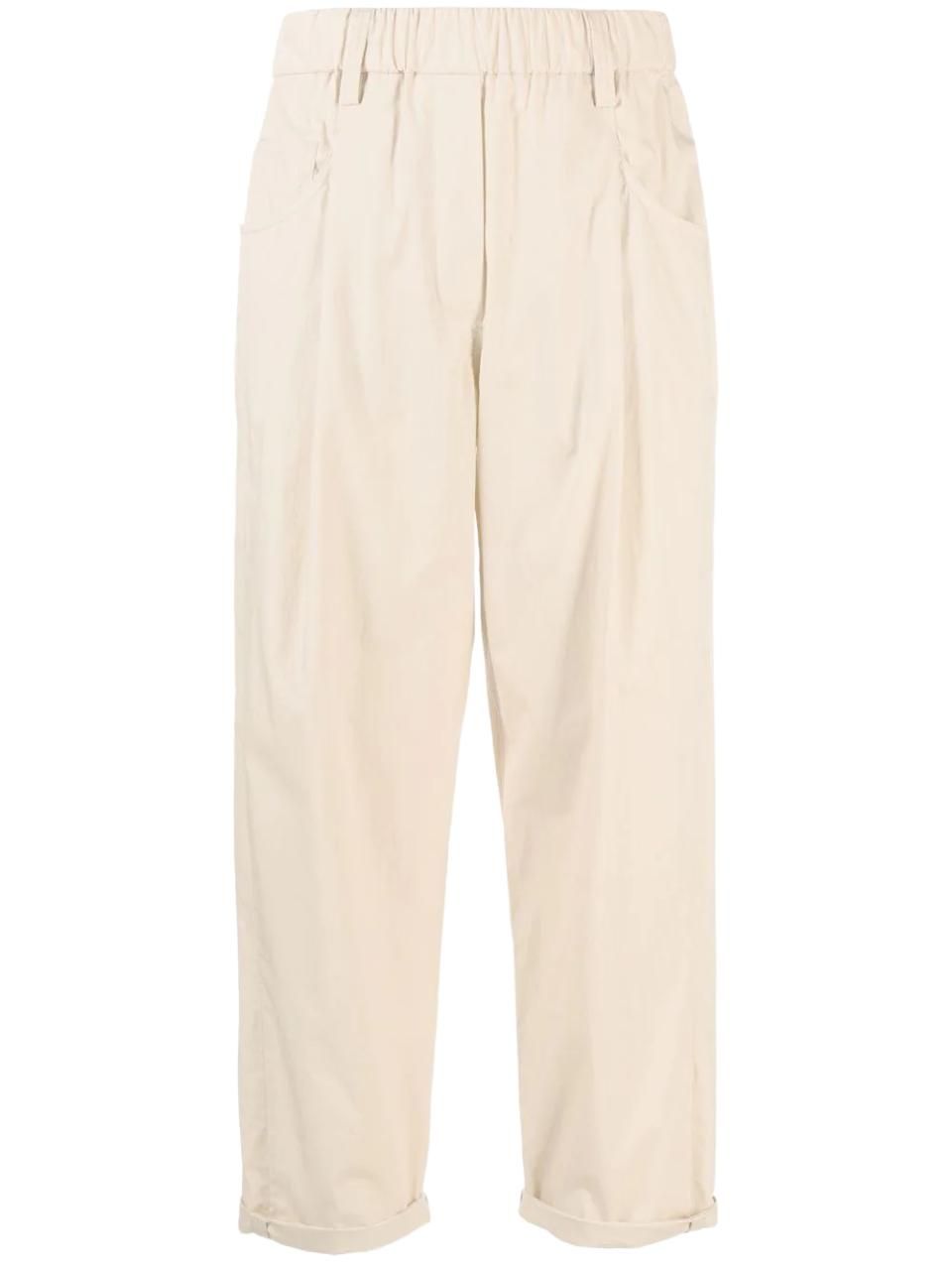 BRUNELLO CUCINELLI WOMEN'S M0H93P7894C8617 BEIGE COTTON PANTS