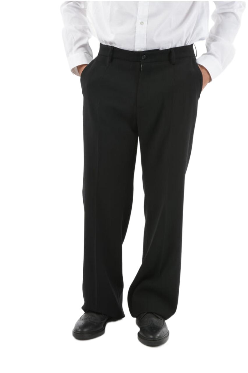 DOLCE E GABBANA MEN'S GYZMHTFU210N0000 BLACK WOOL PANTS