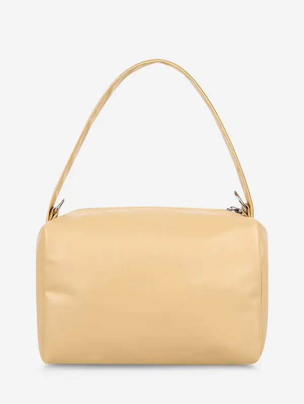 PU Retro Chain Solid Tote Bag