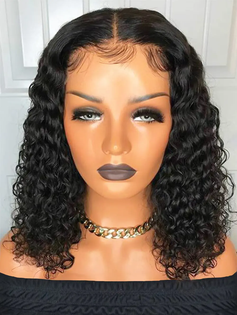 13*4 Lace Front Bob Curly Human Hair Wig