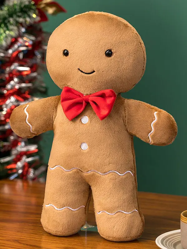 Christmas Wreath Tree House Gingerbread Man Shaped Plush Toy