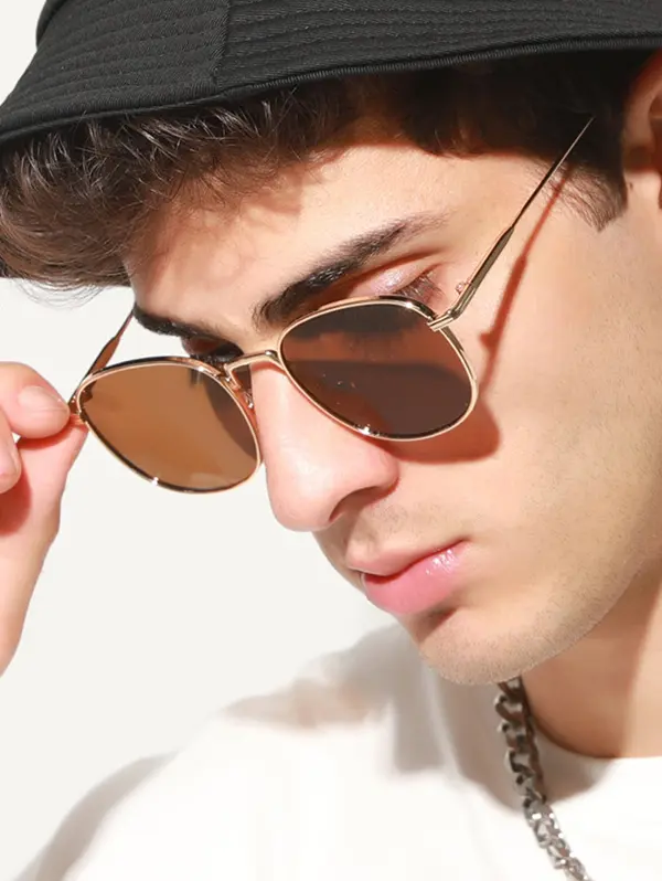 Classic Small Frame Metal Sunglasses