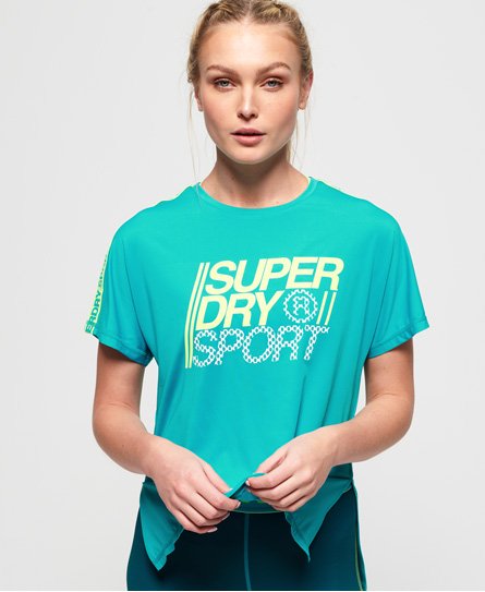 Superdry Women's Core Loose T-Shirt Blue / Toucan Blue - Size: 10