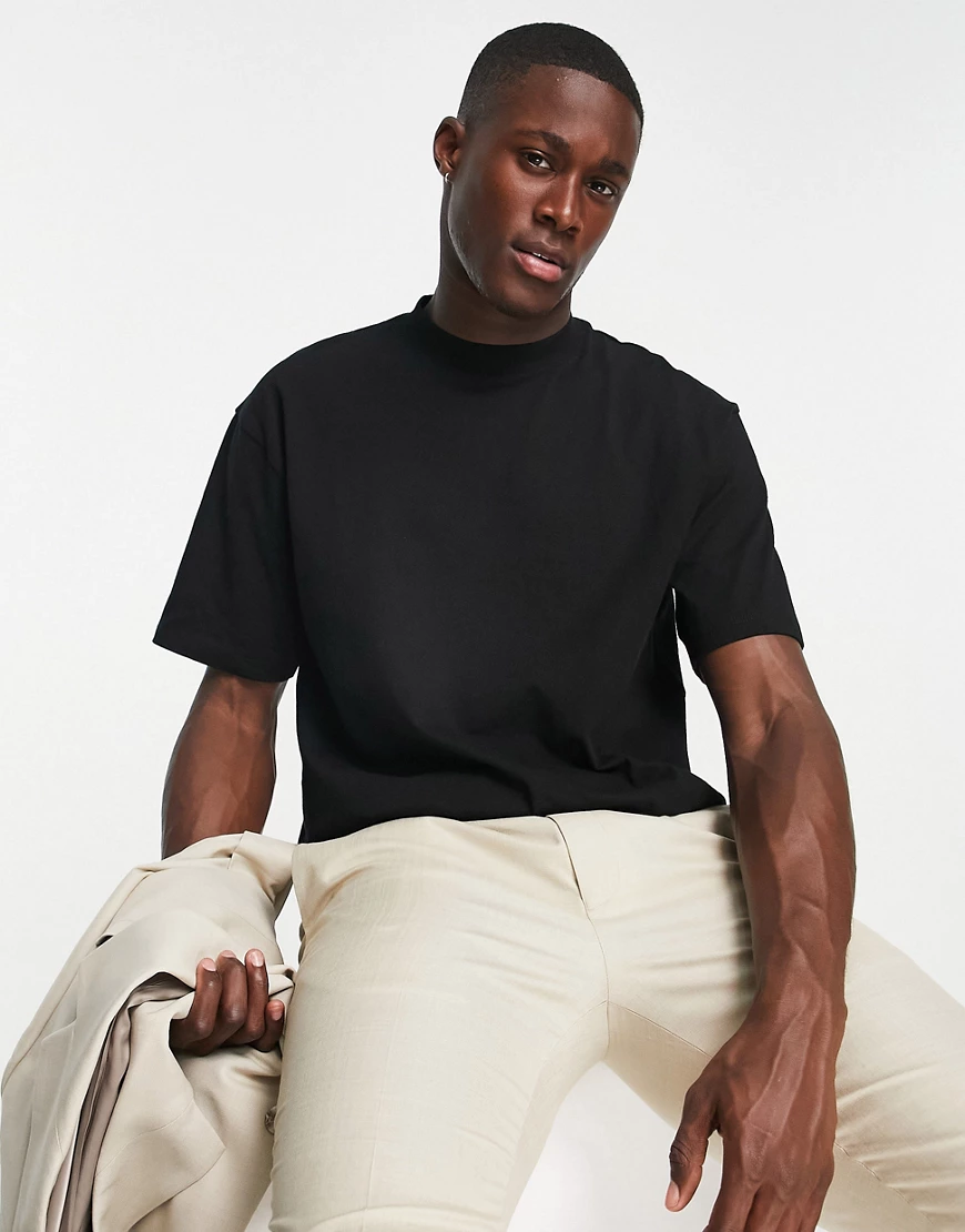 Topman oversized t-shirt in black