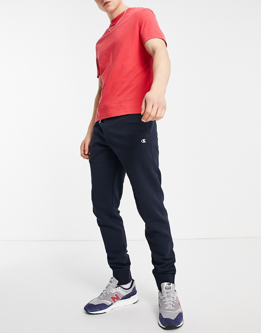 Champion small logo joggers in navy