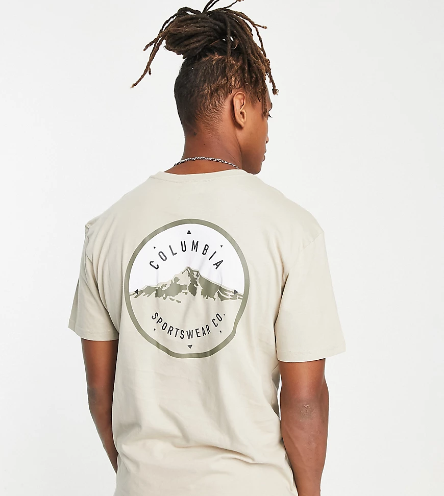 Columbia Tillamook Way II t-shirt in beige Exclusive at ASOS-Neutral