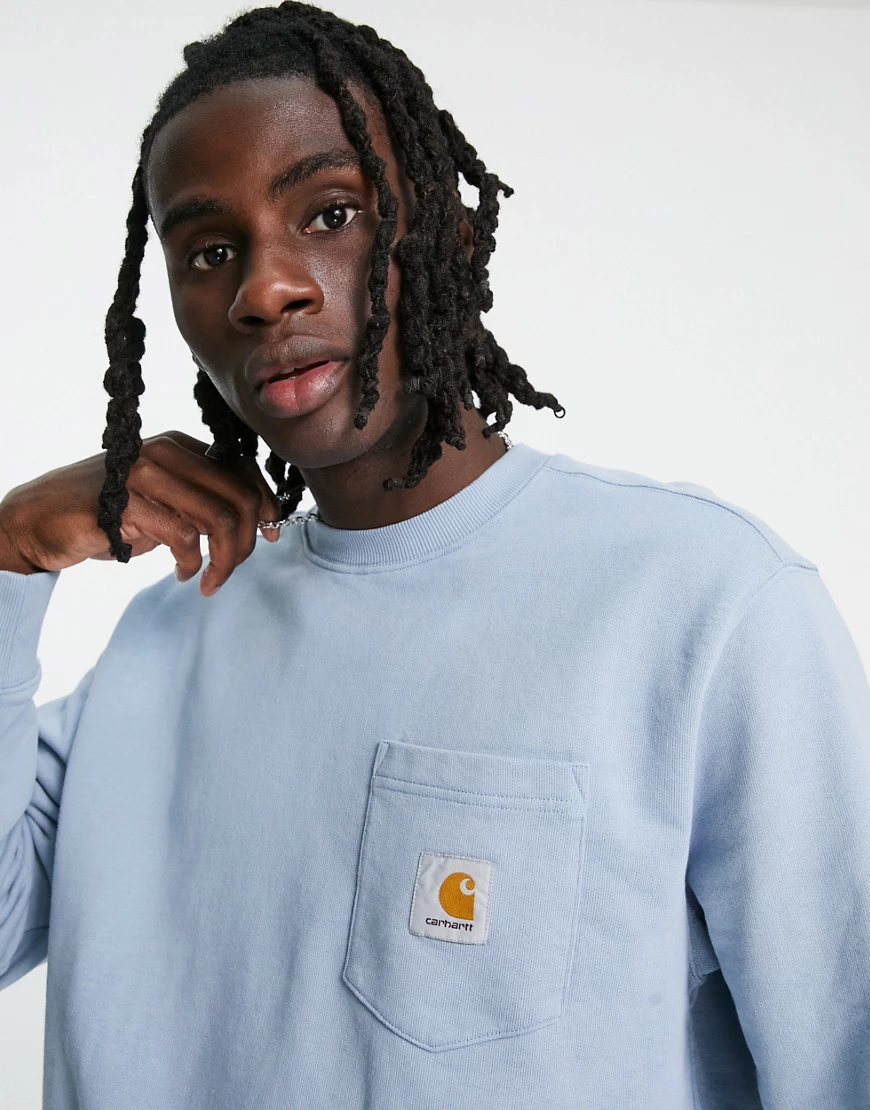 Carhartt WIP pocket sweatshirt in blue