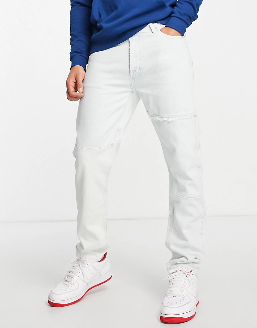 Tommy Jeans dad regular tapered fit jeans in light wash-Blue