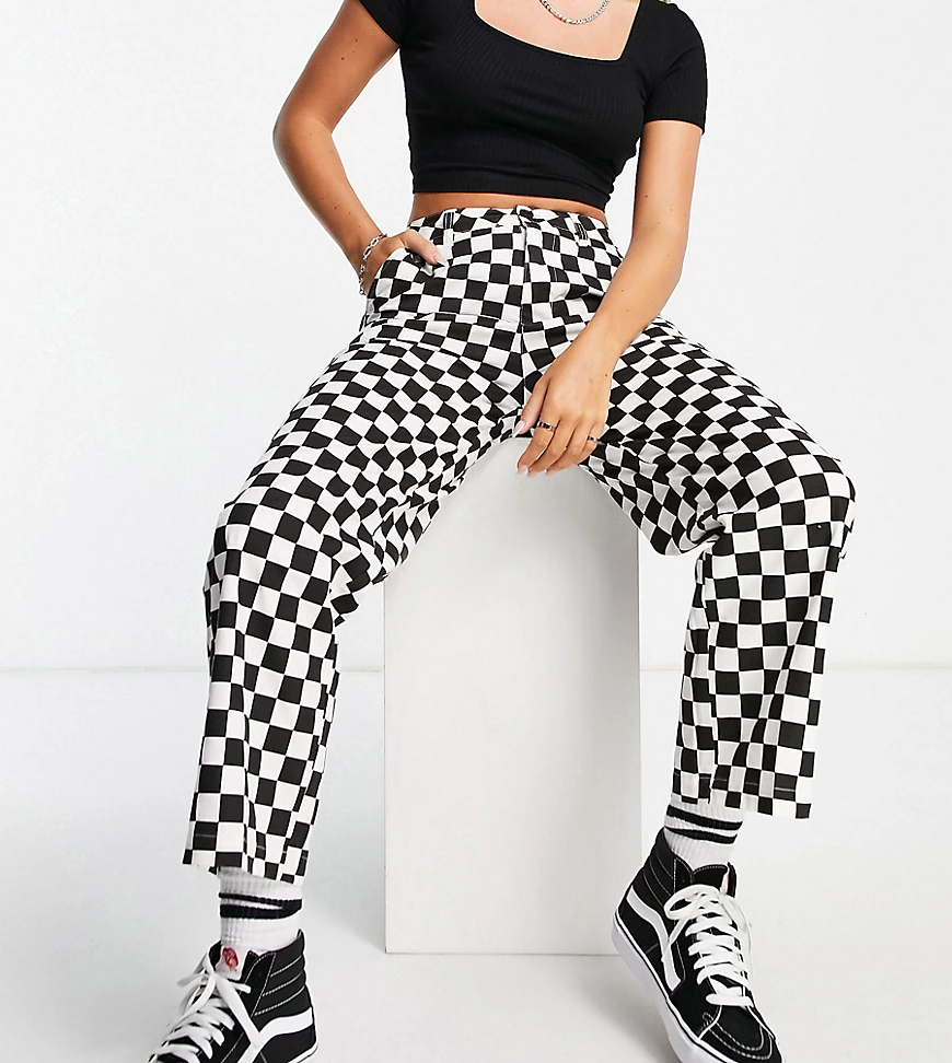 Santa Cruz relaxed trouser in monochrome checkerboard-Multi