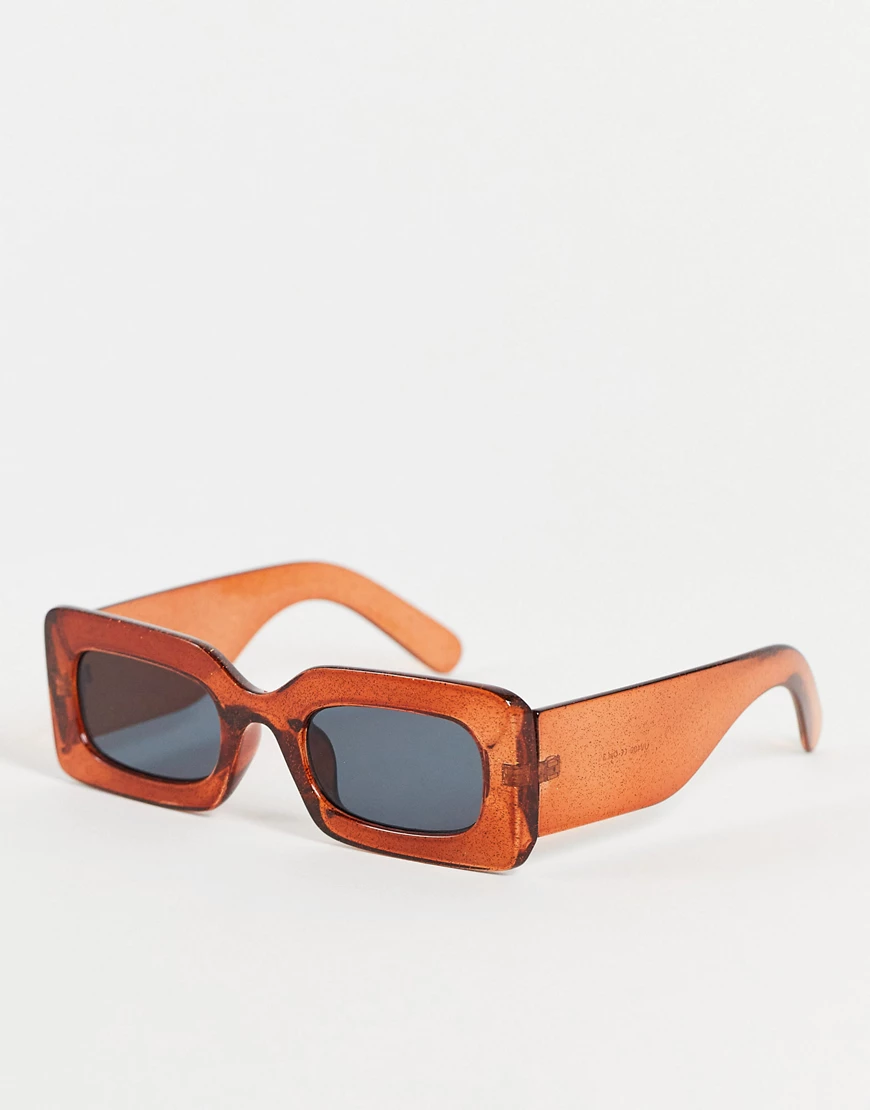 Madein. slim square sunglasses in brown