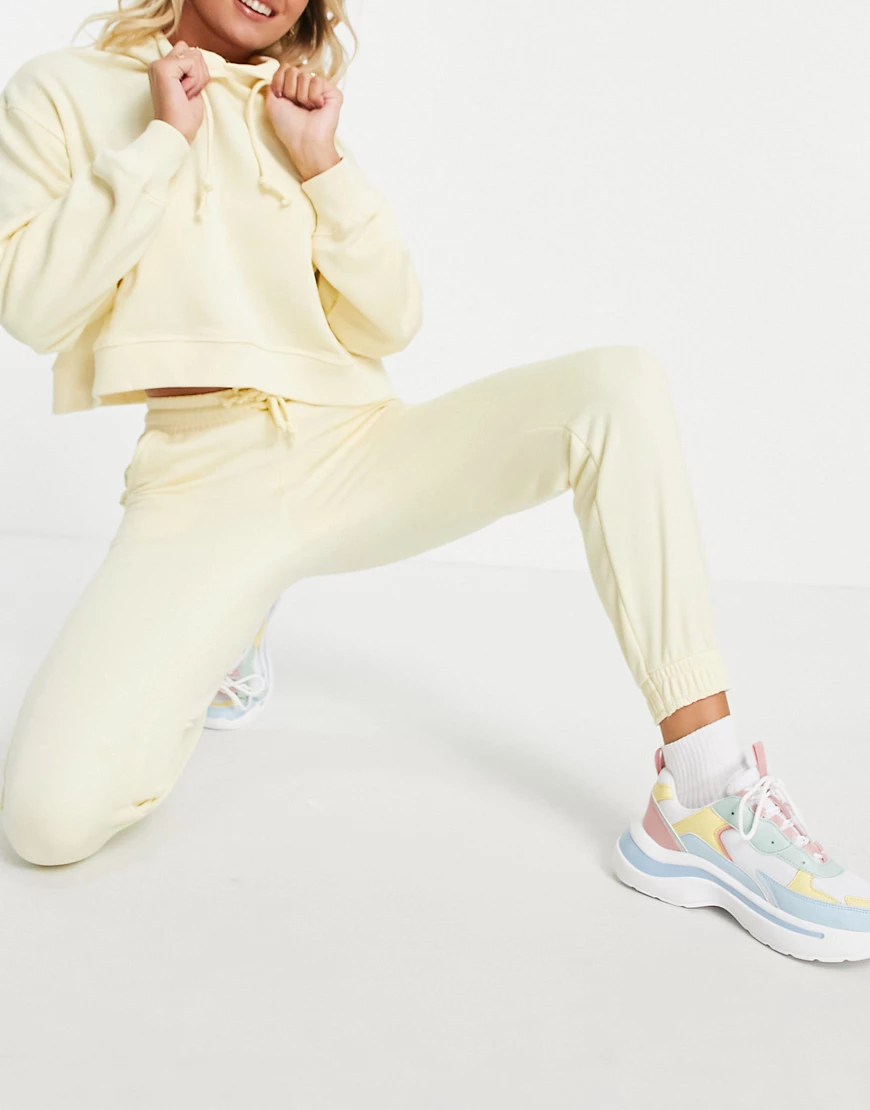 Pull & Bear co-ord jogger in yellow