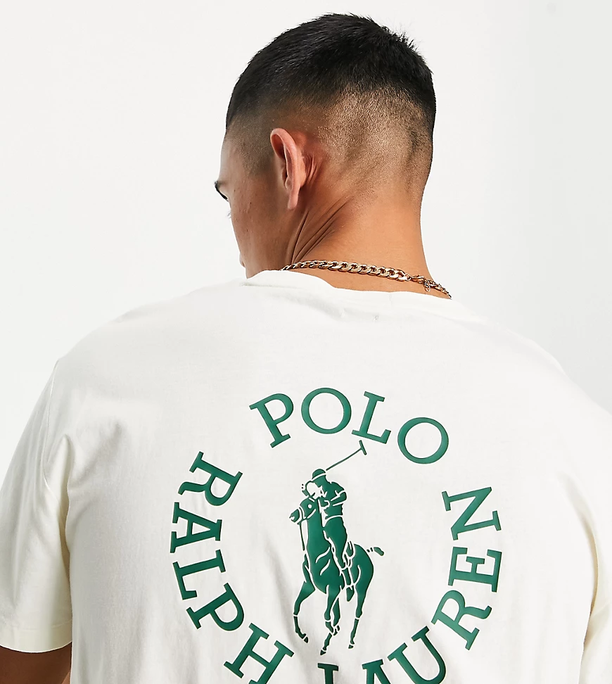 Polo Ralph Lauren x ASOS exclusive collab t-shirt in cream with backprint circle logo-White