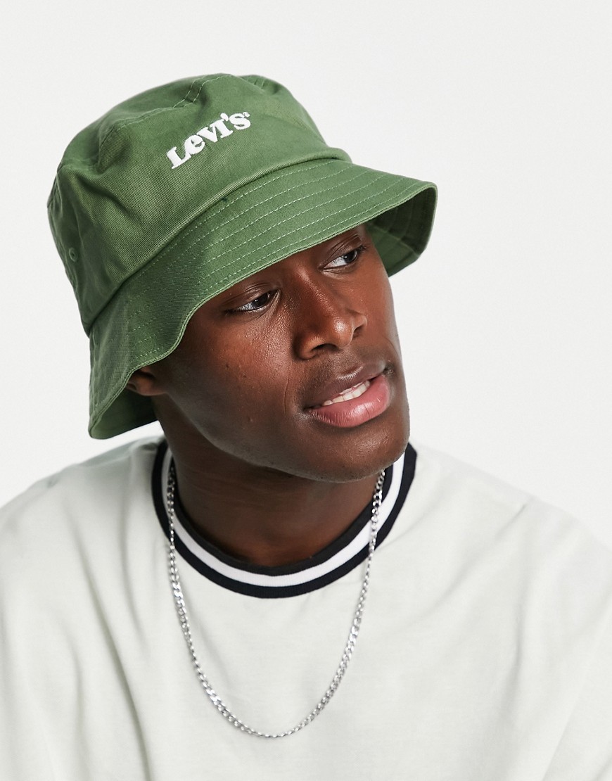 Levi's bucket hat in green with small logo