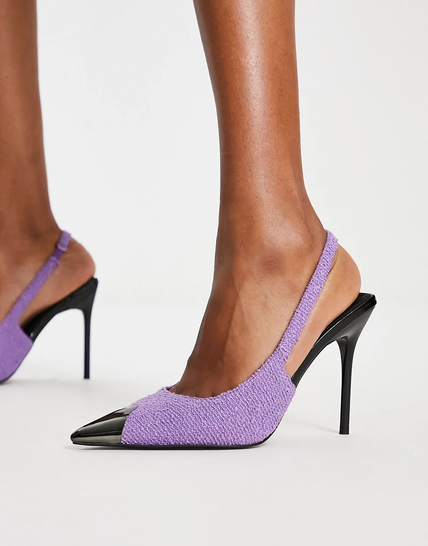 ASOS DESIGN Pixel high heeled shoes in purple