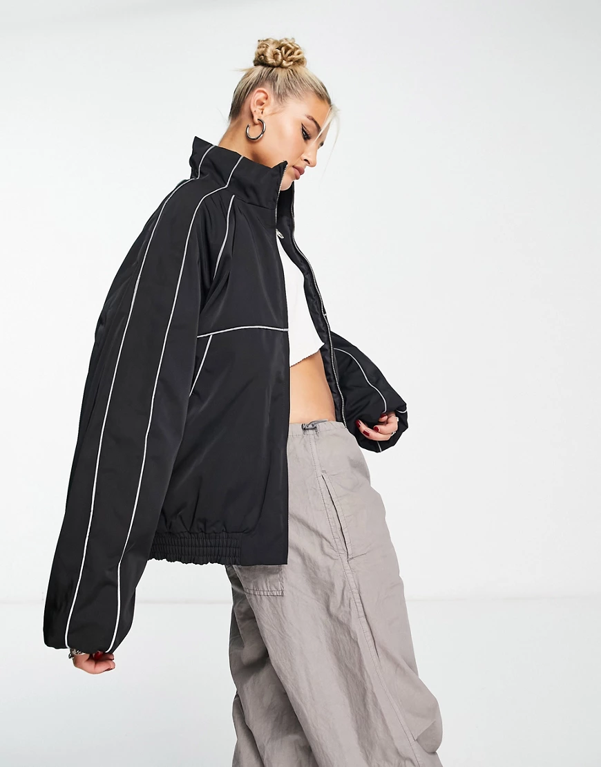 Weekday Cody co-ord tracksuit jacket in black