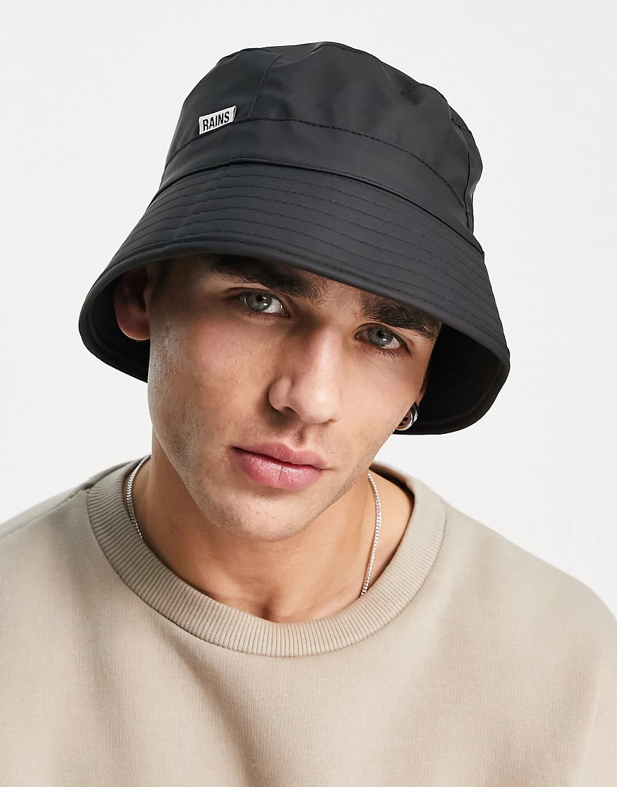 Rains waterproof unisex bucket hat in black