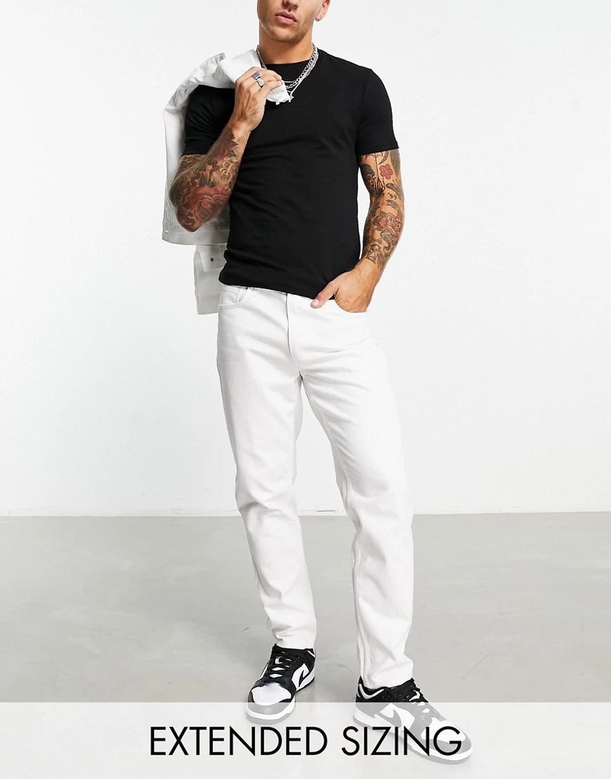 ASOS DESIGN co ord classic rigid jeans in white