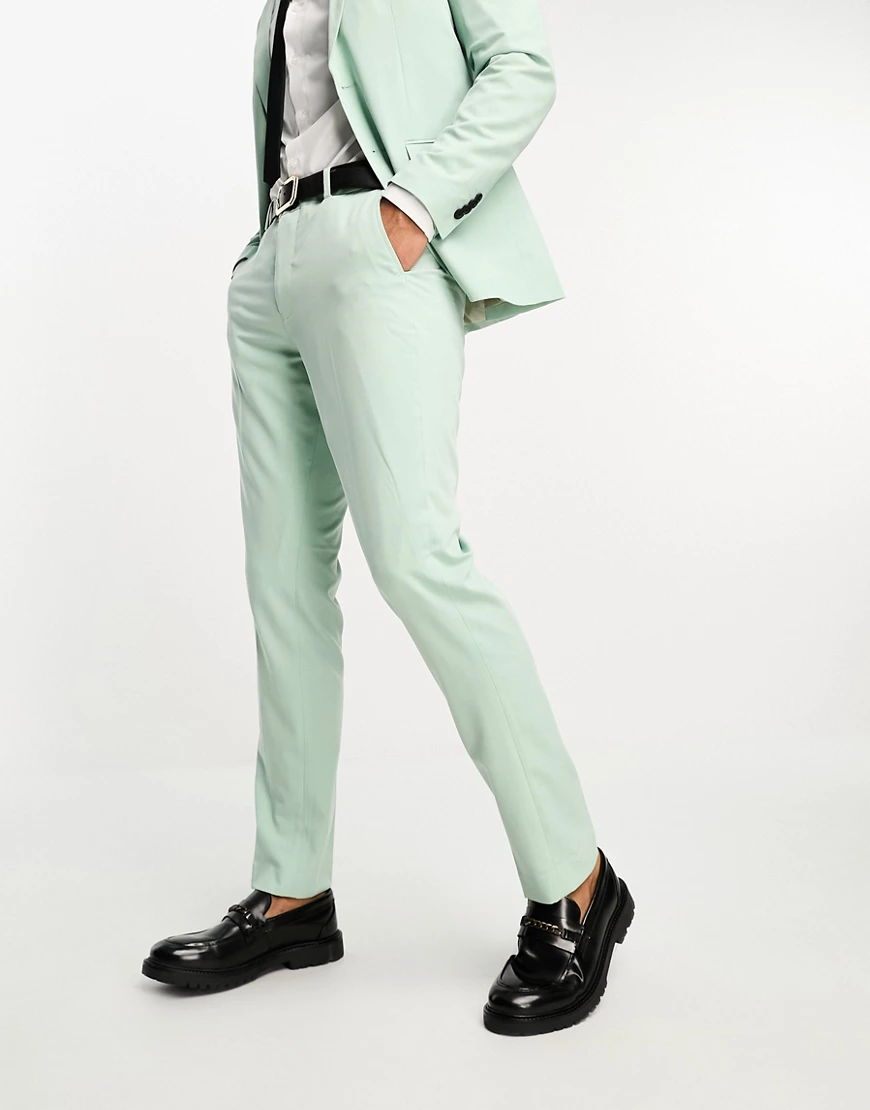 Jack & Jones Premium super slim suit trouser in pastel blue