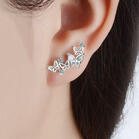 Fashion Butterfly Rhinestone Stud Earrings