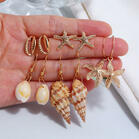 Shell Starfish Dangle Earrings Set