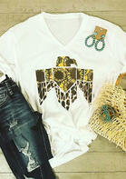 Presale - Leopard Sunflower Thunderbird T-Shirt Tee - White