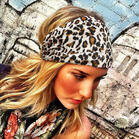 Leopard Ruffled Yoga Wide Headband