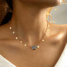 Rhinestone Butterfly Star Necklace