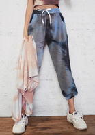 Tie Dye Drawstring Pocket Pants