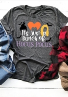 Halloween It&#039;s Just A Bunch Of Hocus Pocus T-Shirt Tee