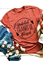 Grateful Thankful Blessed Arrow T-Shirt