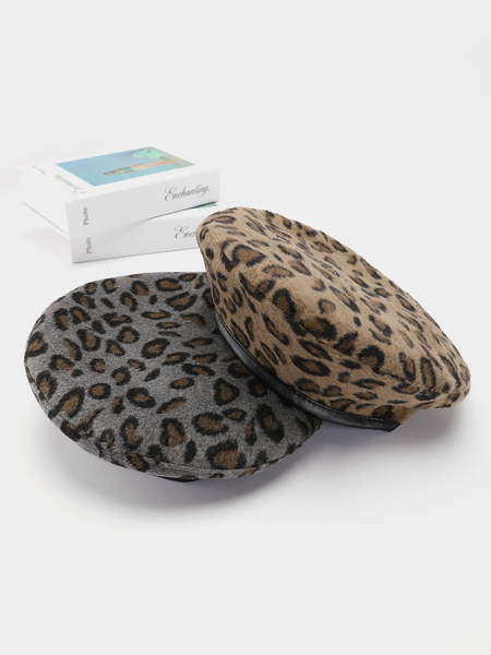 Yoins Leopard Beret Hat