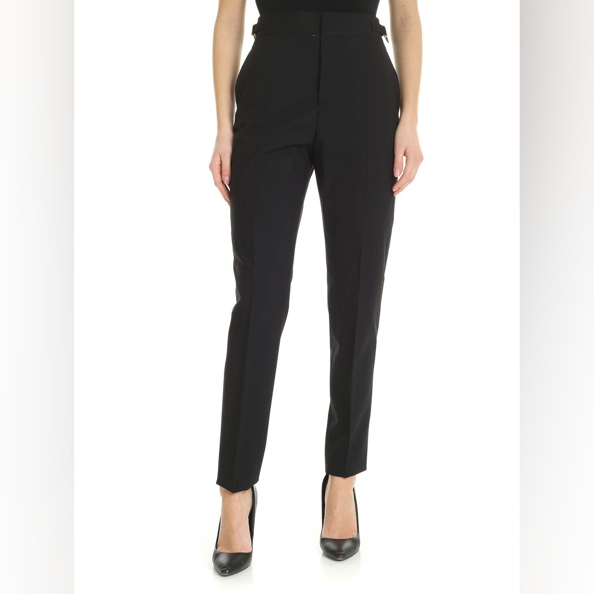 High Waisted Wool Trousers