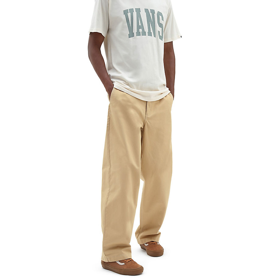 VANS Authentic Chino Baggy Trousers (taos Taupe) Men Beige, Size 28