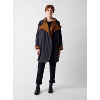 BATWING Waxed Cotton Coat in Navy and Cinnamon Cord - Last one by Kate Sheridan