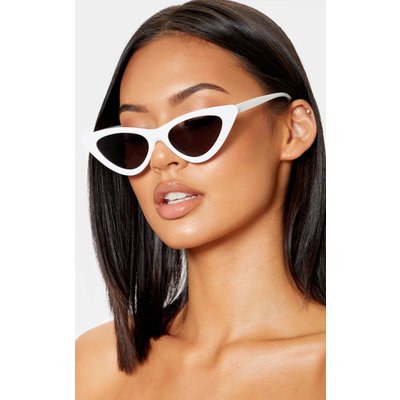 White Retro Cat Eye Sunglasses