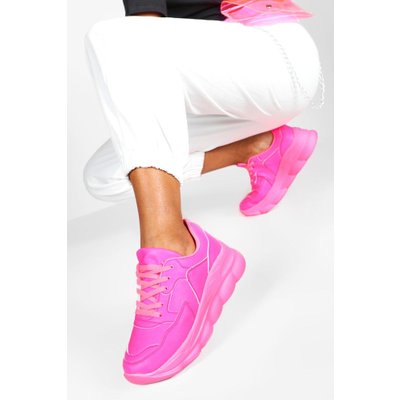 Bubble Sole Neon Sneakers, Pink