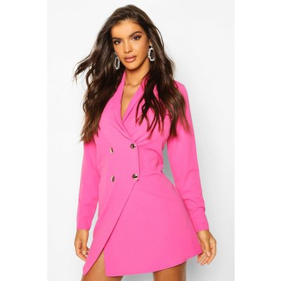 Tailored Wrap Blazer Dress, Pink