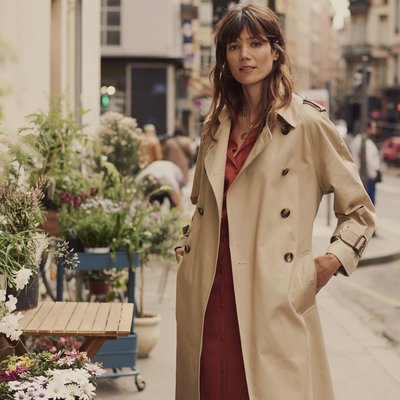 Long Cotton Duster Trench Coat with Pockets