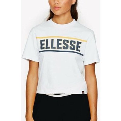 Ellesse  Palermo Cropped tee Shirt  women's T shirt in White