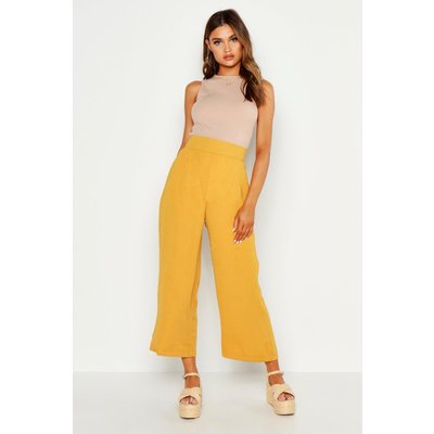 Womens Woven Wide Leg Culottes - Yellow - 14, Yellow