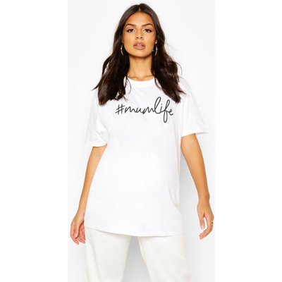 Womens Maternity #Mumlife T-Shirt - White - M, White