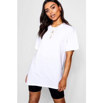 Womens Round Neck Cotton Tee - White - 6, White