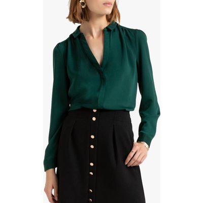 Pleated Blouse with Long Sleeves